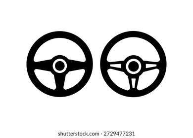 Car wheel icons bundle set