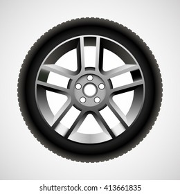 Car wheel illustration