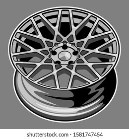 car wheel illustration for conceptual design