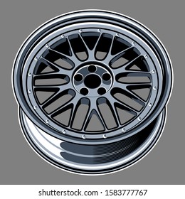 car wheel illustration for conceptual design