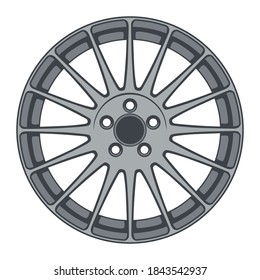 car wheel illustration for conceptual design