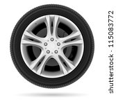 Car wheel. Illustration on white background for design