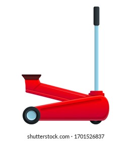 Car wheel jack icon. Cartoon of car wheel jack vector icon for web design isolated on white background