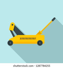 Car wheel jack icon. Flat illustration of car wheel jack vector icon for web design