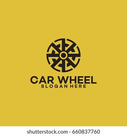 Car Wheel Logo template designs vector illustration, Simple Car Wheel Logo template designs