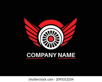  Car wheel logo template vector design element vintage style