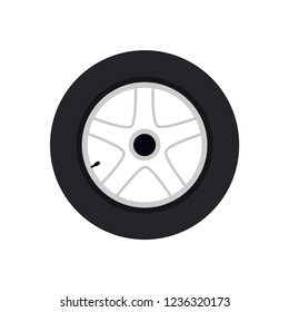 Car wheel logo. Vector illustration. EPS 10.