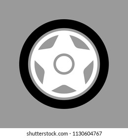 car wheel on a gray background vector art