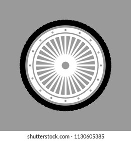 car wheel on a gray background vector art