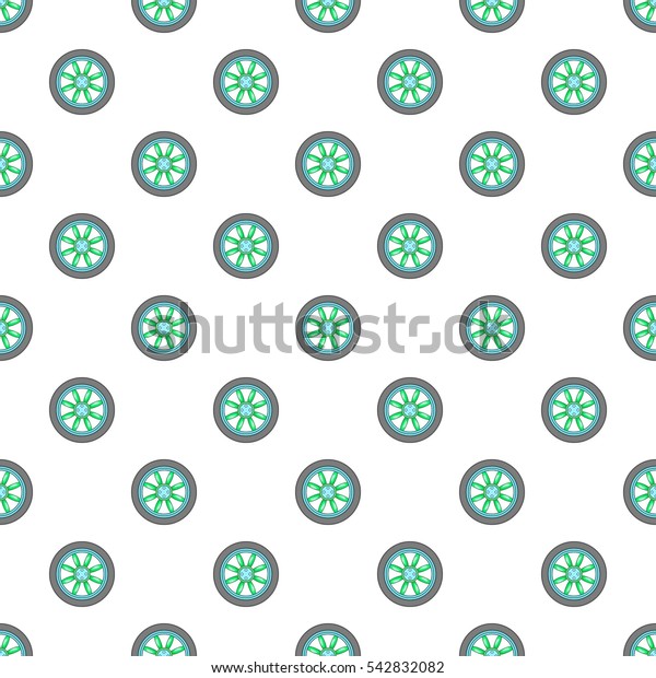 Car wheel pattern. Cartoon illustration of car wheel\
vector pattern for web