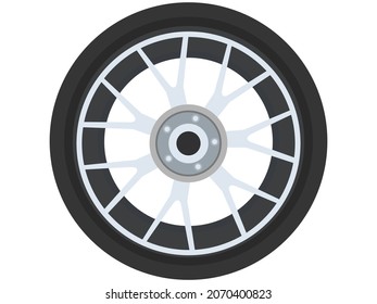 Car wheel. Realistic design. Vector illustration on a white background