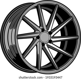 car wheel rim vector illustration