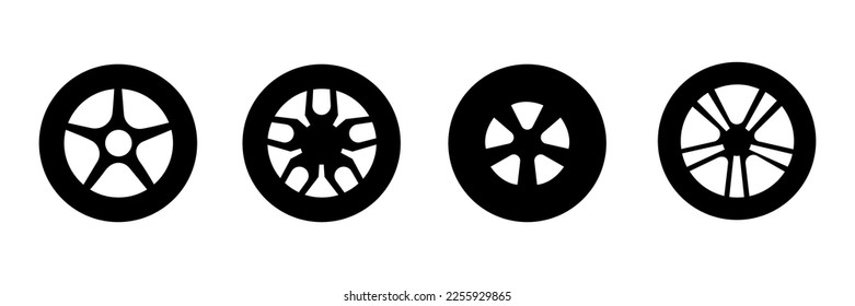 Car wheel rims icon. Vector illustration