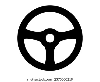 Car wheel silhouette vector art white background