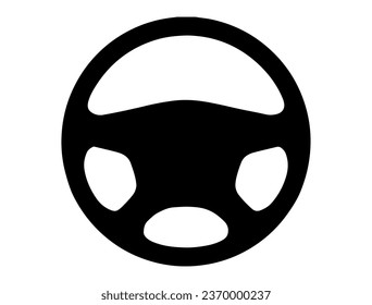 Car wheel silhouette vector art white background