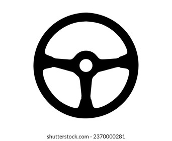 Car wheel silhouette vector art white background