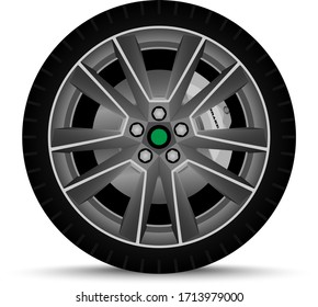 Car wheel. tire with brake system