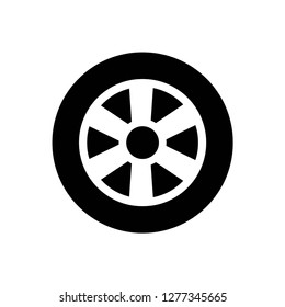 car Wheel - tire icon vector