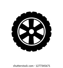 Autorad - Vektorillustration des Reifensymbol