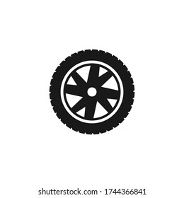 Car wheel with tire icon vector illustration