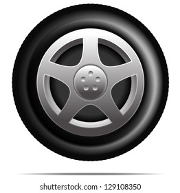 car wheel tire vector