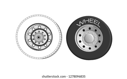 Car wheel vector