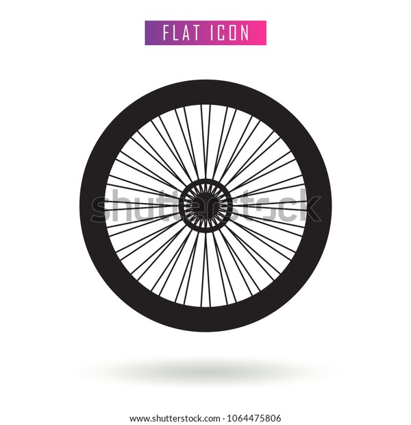 Car Wheel Vector Flat \
Icon