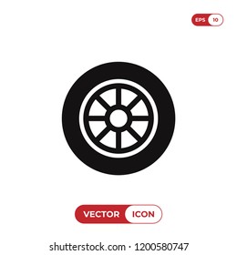 Car Wheel Vector Icon