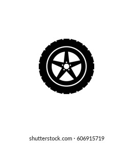 Car Wheel Vector Icon