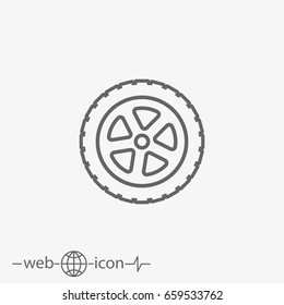 Car Wheel Vector Icon