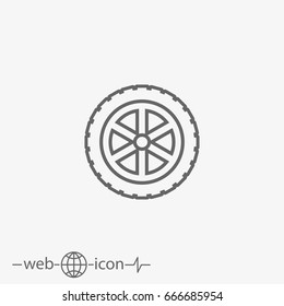 car wheel vector icon
