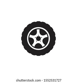 car wheel vector icon design template