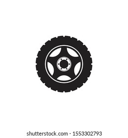 car wheel vector icon design template