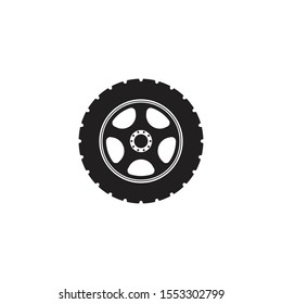 car wheel vector icon design template