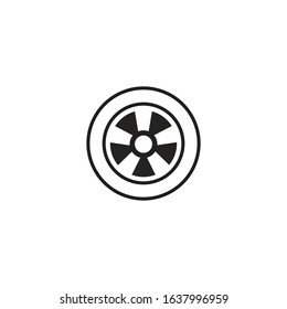 car wheel vector icon design template