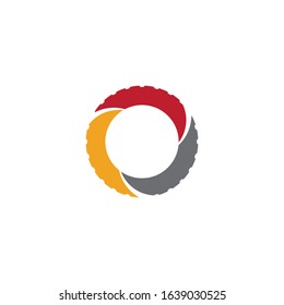 car wheel vector icon design template
