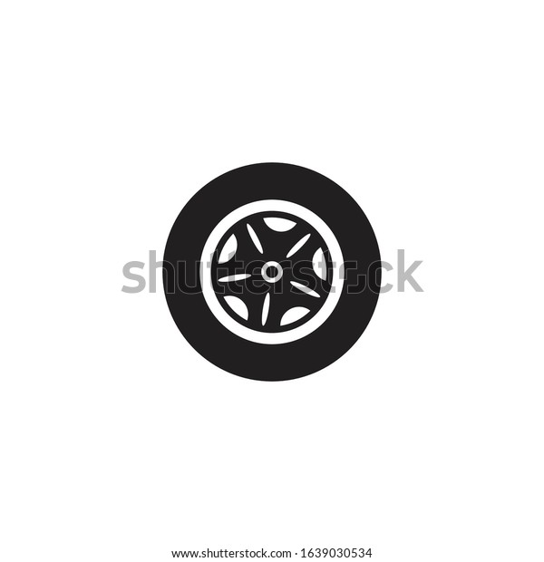 car wheel vector icon\
design template