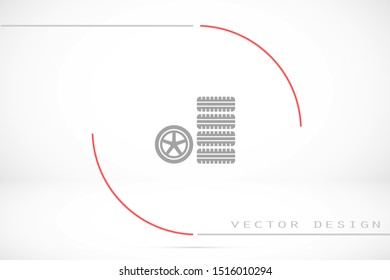 Car wheel vector icon. Wheel disks icon. Wheel Gear icon vector flat design best vector icon. Transport tire . Wheel Vector illustration, flat design.
