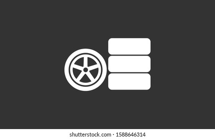 Car wheel vector icon. Wheel disks icon. Wheel Gear icon vector flat design best vector icon. Transport tire . Wheel Vector illustration, flat design.