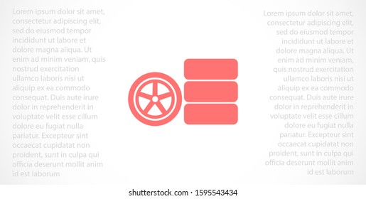 Car wheel vector icon. Wheel disks icon. Wheel Gear icon vector flat design best vector icon. Transport tire . Wheel Vector illustration, flat design.