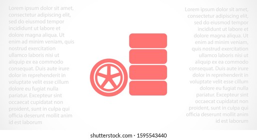 Car wheel vector icon. Wheel disks icon. Wheel Gear icon vector flat design best vector icon. Transport tire . Wheel Vector illustration, flat design.