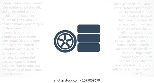 Car wheel vector icon. Wheel disks icon. Wheel Gear icon vector flat design best vector icon. Transport tire . Wheel Vector illustration, flat design.