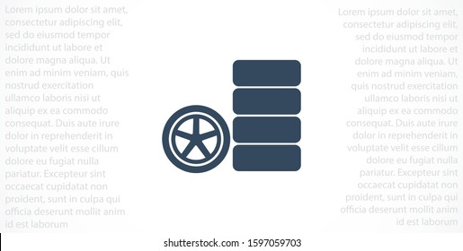 Car wheel vector icon. Wheel disks icon. Wheel Gear icon vector flat design best vector icon. Transport tire . Wheel Vector illustration, flat design.