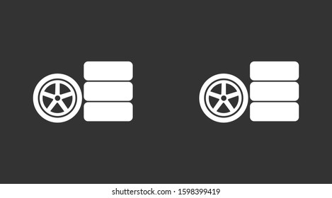 Car wheel vector icon. Wheel disks icon. Wheel Gear icon vector flat design best vector icon. Transport tire . Wheel Vector illustration, flat design.