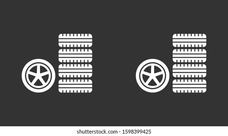 Car wheel vector icon. Wheel disks icon. Wheel Gear icon vector flat design best vector icon. Transport tire . Wheel Vector illustration, flat design.