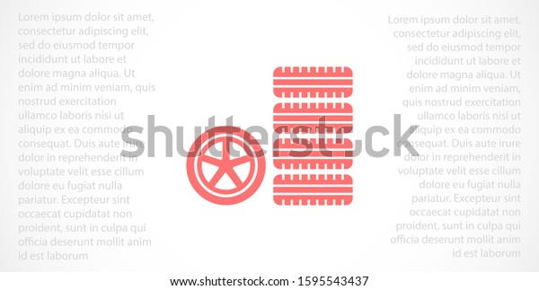 Car wheel vector icon. Wheel\
disks icon. Wheel Gear icon vector flat design best vector icon.\
Transport tire . Wheel Vector illustration, flat\
design.