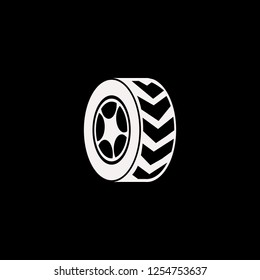 car wheel vector icon. flat car wheel design. car wheel illustration for graphic 