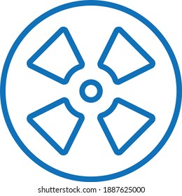 car wheel vector icon isolated.