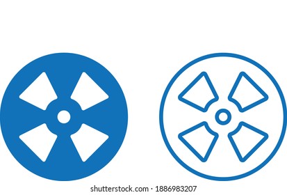 car wheel vector icon set isolated.