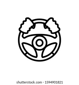 Car wheel vector icon, steering wheel vector design illustration.
